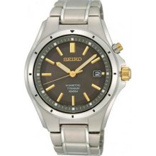 Seiko Ska495p1 Men Kinetic,titanium,date,100m Wr,brand New,ska495