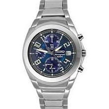 Seiko SNA417 Mns Seiko Bracelet Blue dial/ date