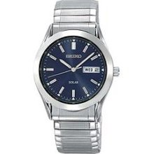 Seiko SNE057 Mns Solar Watch Blue dial day / date 30M WR