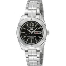 Seiko SYMH79 Stainless Steel Seiko 5 Automatic Black Dial ...