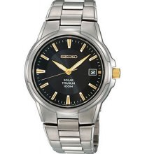 Seiko Titanium Mens Business Quartz Watch SNE147P1 SNE147P SNE147