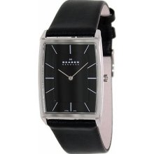 Skagen Men's 857lslb Quartz Stainless Steel Black Dial Watch