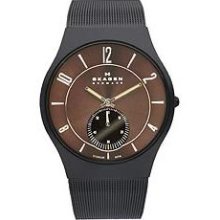 Skagen Men's SK805XLTBD Titanium Brown Dial Watch - 805XLTBD