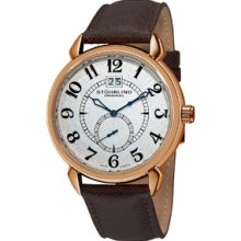 Stuhrling Original Men's Eternity Swiss Quartz Brown Leather Strap