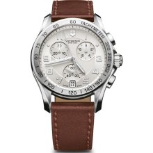 Swiss Army Men's Chrono Classic Silver Dial Watch (Silver)