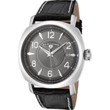 SWISS LEGEND Men's Executive Grey Dial Black Leather