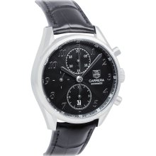 Tag Heuer Carrera Automatic Chronograph Leather Mens Watch CAS2110.FC6266