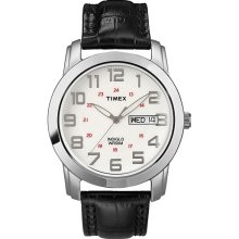 Timex Men's Black Leather Strap Watch