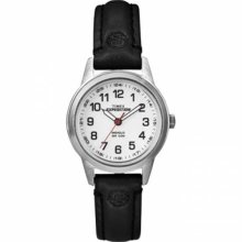 Timex Womens T49872 Expedition Metal Field Mini Black Leather Strap Watch Wristw