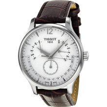 Tradition Perpetual Calendar Men's Quartz Chrono - Silver Dial