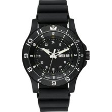 Traser Mens Military Diver Titanium Watch - Black Rubber Strap - Black Dial - P6600.91F.13.01