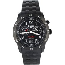 Traser T4004.359.34.01 Men's Black Plated SS Alarm Watch