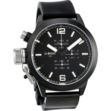 U-Boat Black Dial Rubber Mens Watch 1021