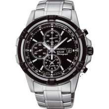 Women Seiko SSC147 Stainless Steel Case and Bracelet Black Tone ...