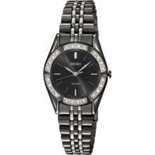 Women Seiko SUP203 Solar Stainless Steel Case and Bracelet Black ...