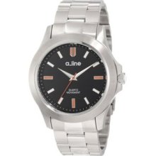 Women's AL-80013-11 GRA Black Dial Stainless Steel