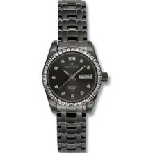 Women's Black Stainless Steel Automatic Charcoal