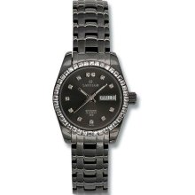 Women's Black Stainless Steel Automatic Charcoal Dial