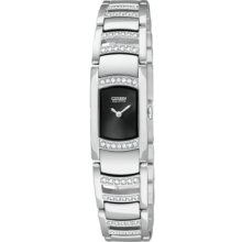 Womens Citizen Eco-Drive Silhouette Crystal Watch with Swarovski Crystals in Stainless Steel (EG2730-57E)