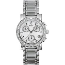 Women's Diamond Chronograph White