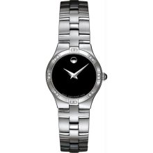 Women's Juro Black Dial Stainless Steel Diamonds