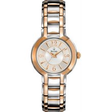 Women's Rose Two Tone Stainless Steel Silver Tone Dial