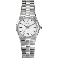 Women's Stainless Steel Dress Watch White Dial