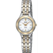 Women's Two Tone Dress White Dial Solar Quartz