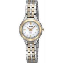 Women's Two Tone Dress White Dial Solar