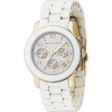 Women's Two Tone Stainless Steel Quartz Chronograph White