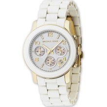 Women's Two Tone Stainless Steel Quartz Chronograph White Dial