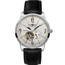 Zeppelin Men's Flat Line Watch 7360-4 With Open Heart And Automatic Movement