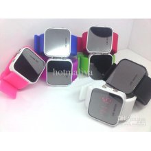 100pcs Led Mirror Watches > Stainless Steel Candy Silicone Watche