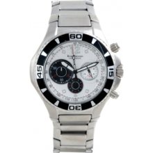 140601KM Krug Baumen Mens Challenger Silver Chronograph Watch