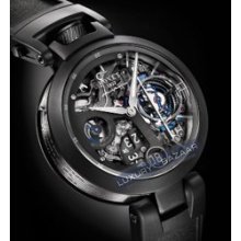 1822 Ottanta Tourbillon by Pininfarina (DLC-Titanium G5 / Skeleton / Leather Strap)