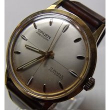 1960' Gruen Swiss Men's Automatic 17Jwl Quadrant Dial Watch