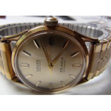 1960' Gruen Swiss Men's Automatic 25Jwl Watch w/ Gold Bracelet