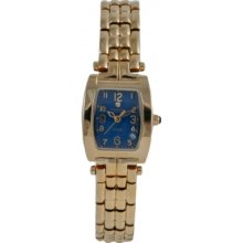 1964DL Krug Baumen Tuxedo Diamond Blue Dial Ladies Watch