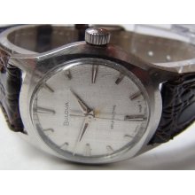 1965 Bulova Men's Swiss Made Automatic 17Jwl Silver Watch