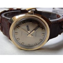 1970' Timex Electric Men's Gold Mirror Dial Watch - Extremely Rare