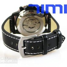 2012 Hotsale New 6 Hands Black Mens Auto Mechanical Wrist Watch