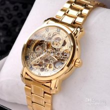 2013 Latest New Mce Brand Elegance Gold Automatic Hollow Mechanical