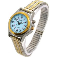 2tone Night Light Geneva Women's Stretch Band Watch