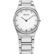 32230-764 Bering Time Ladies Ceramic White Silver Watch