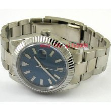 40mm Blue Dial Sapphire Glass Automatic Watch E574