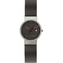 410 Jacob Jensen Mens Clear All Black Watch