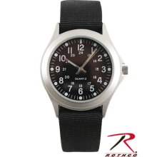 4427 Military Style Quartz Watch - Black Strap