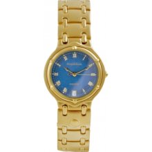 5117KM Krug Baumen Mens Charleston Blue Gold Watch