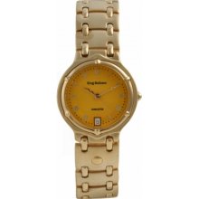 5120KM Krug Baumen Mens Charleston Yellow Gold Watch