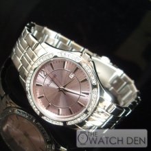 Accurist - Ladies Stainless Steel Pink Dial Watch - Lb1537p